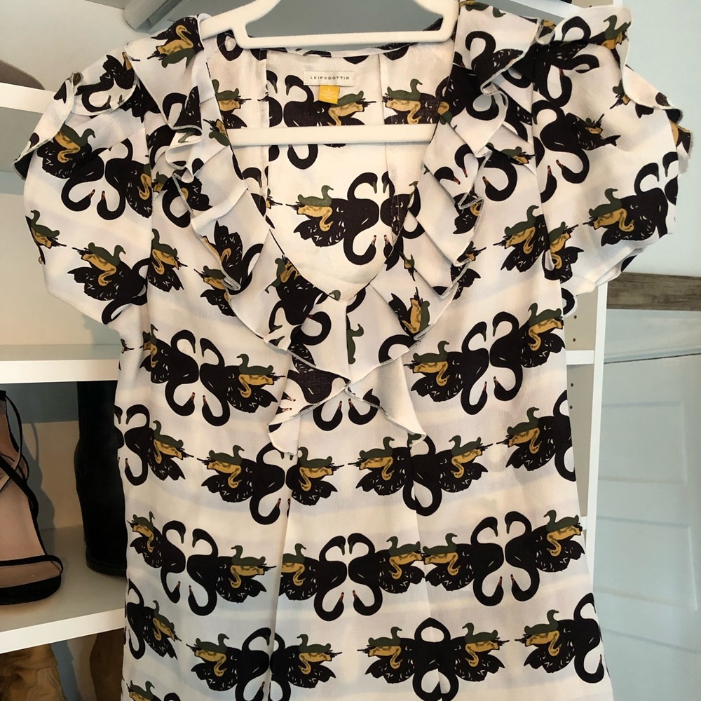 Silk swan top